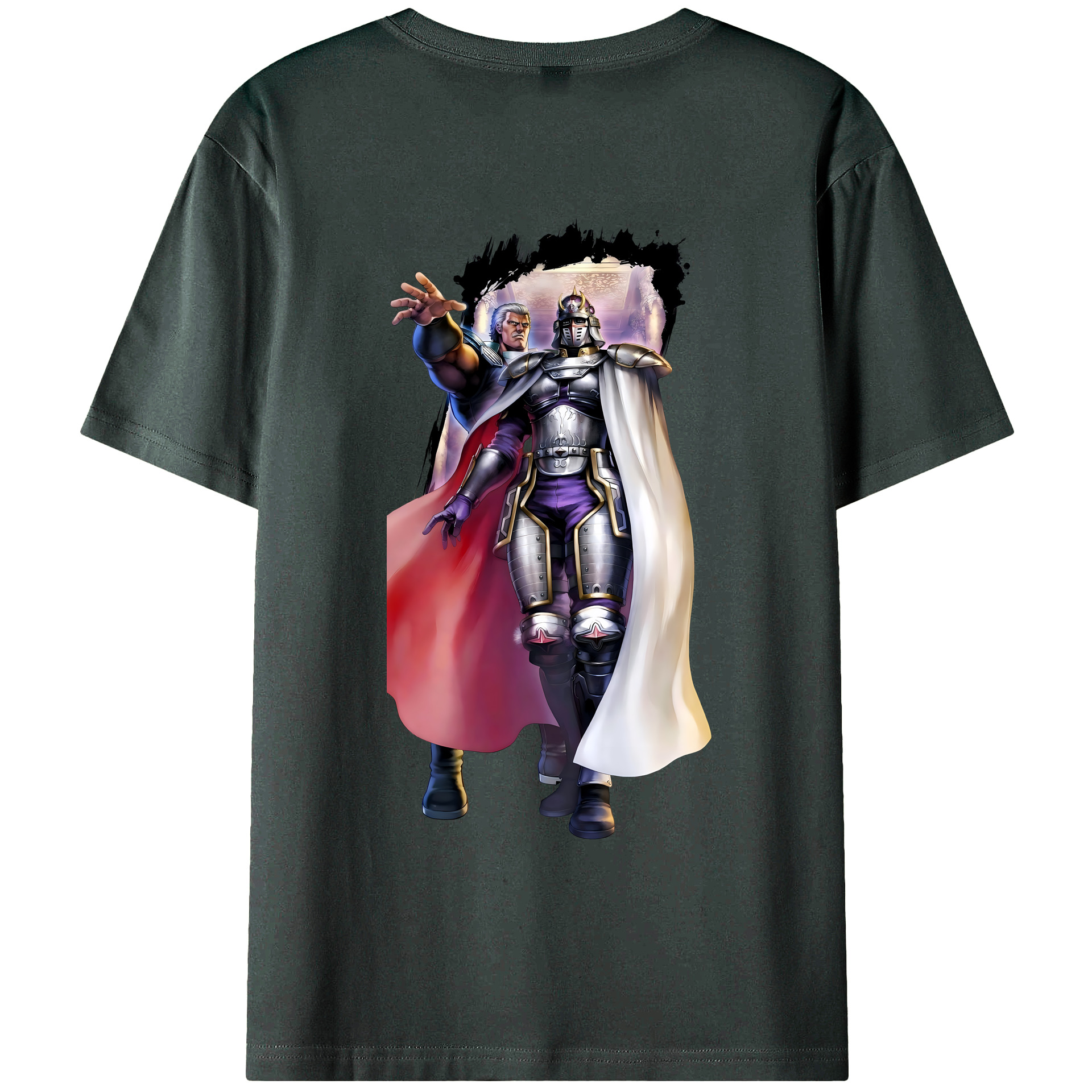 （画像用） 北斗の拳 Fist of the North Star 綿100％ メンズ半袖Tシャツ（バックプリント） 通気性